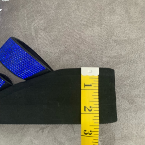 NWT Blue Rhinestone Platform Sandals size 9 - Picture 7 of 7